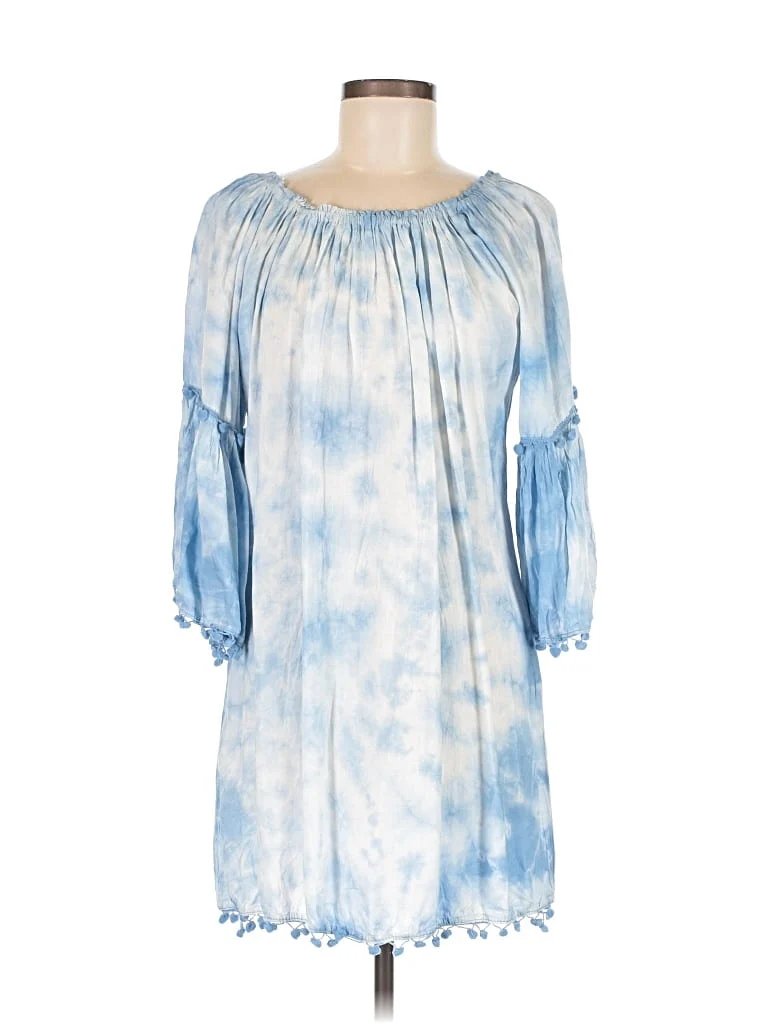 ACE Fashion Casual Dress: Blue Tie-dye Pattern Dresses - Used