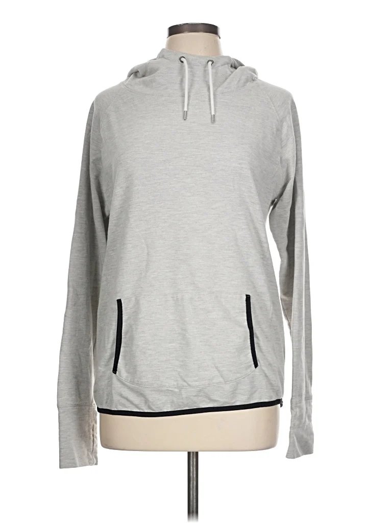 Rune NYC Pullover Hoodie: Gray Tops - Size Large