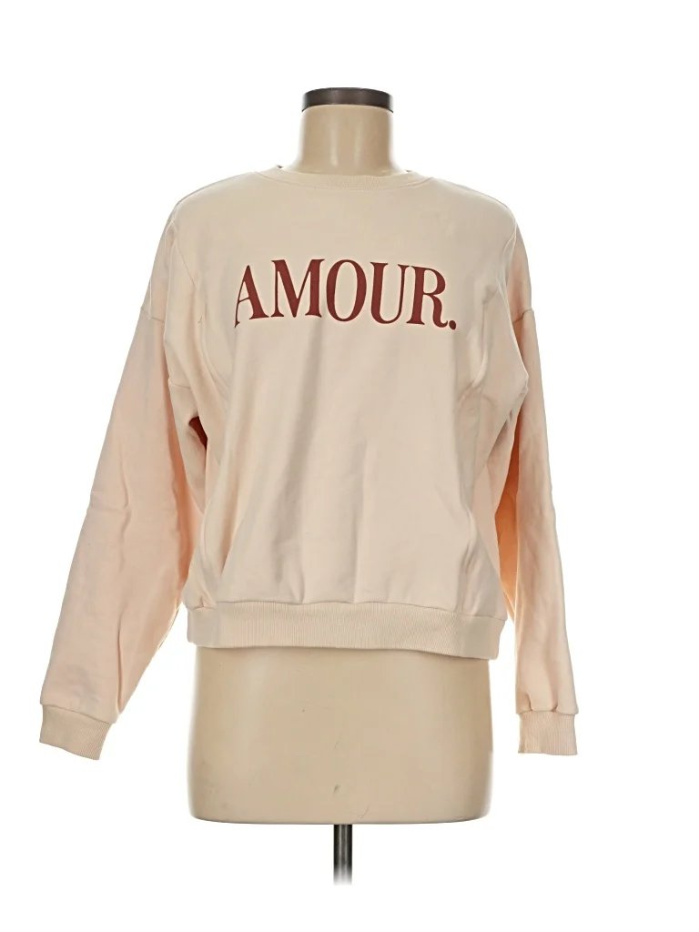 Milk It Sweatshirt: Ivory Tops - Size Medium