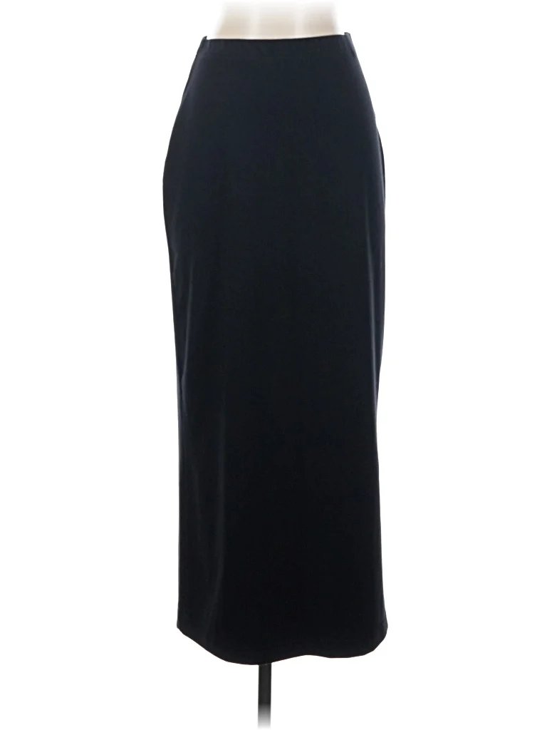 Adamo Formal Skirt: Black Solid Pattern Bottoms - Size 26