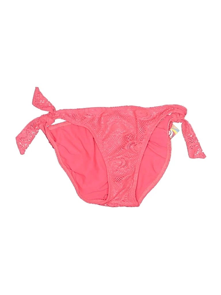 Op Swimsuit Bottoms: Pink Solid Pattern Swimwear - Size 7