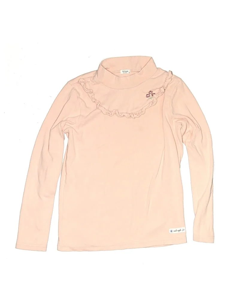 Andi Apple Long Sleeve Turtleneck: Pink Tops - Size 140