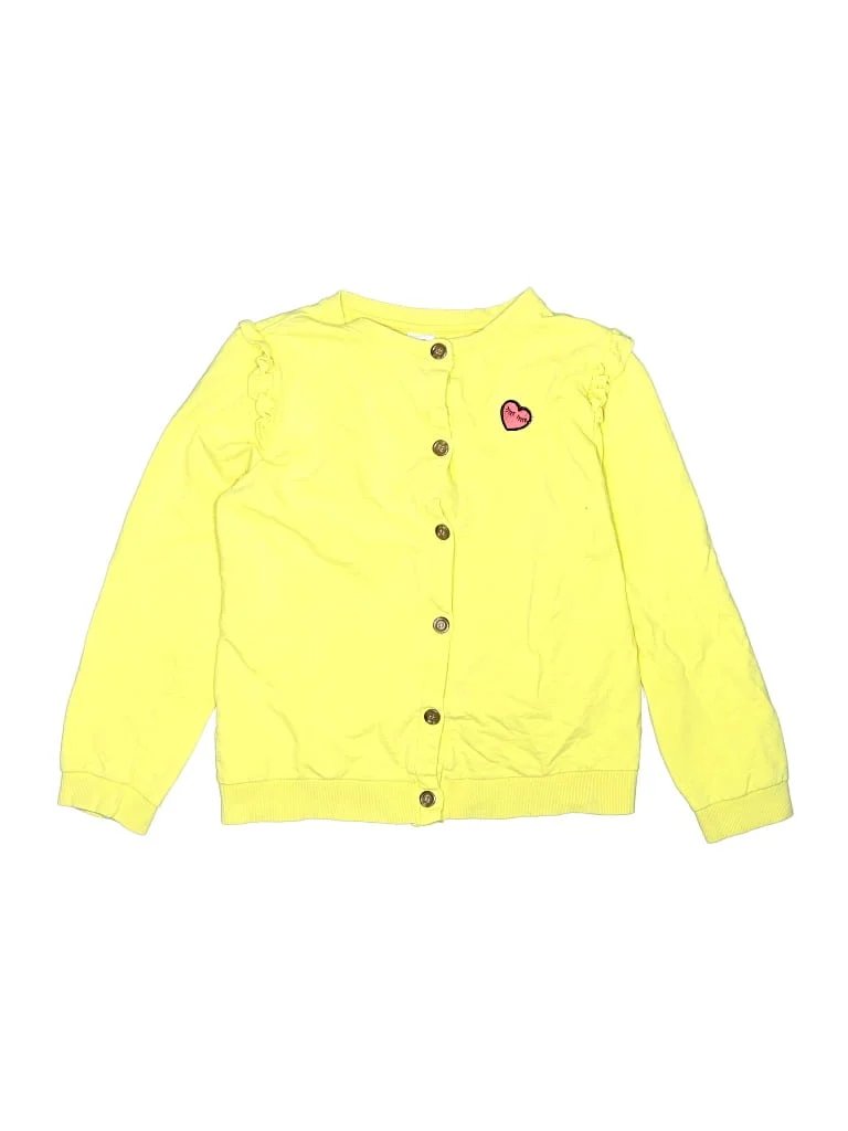 Andi Apple Cardigan Sweater: Yellow Tops - Size 150
