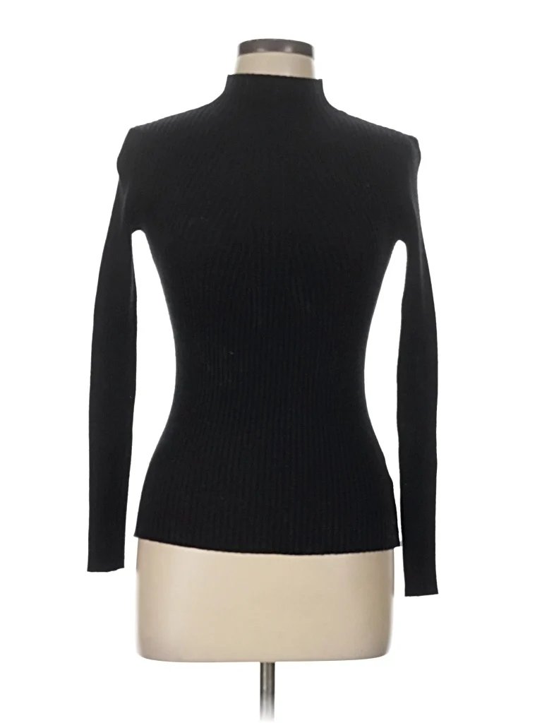 Rielle Turtleneck Sweater: Black Tops - Size Large