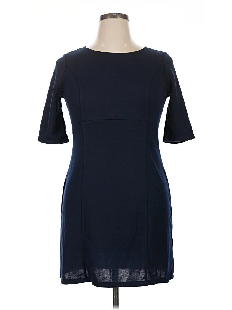Dorothy Perkins 3/4 Sleeve Top Blue Keyhole Neckline Tops - New - Size 14