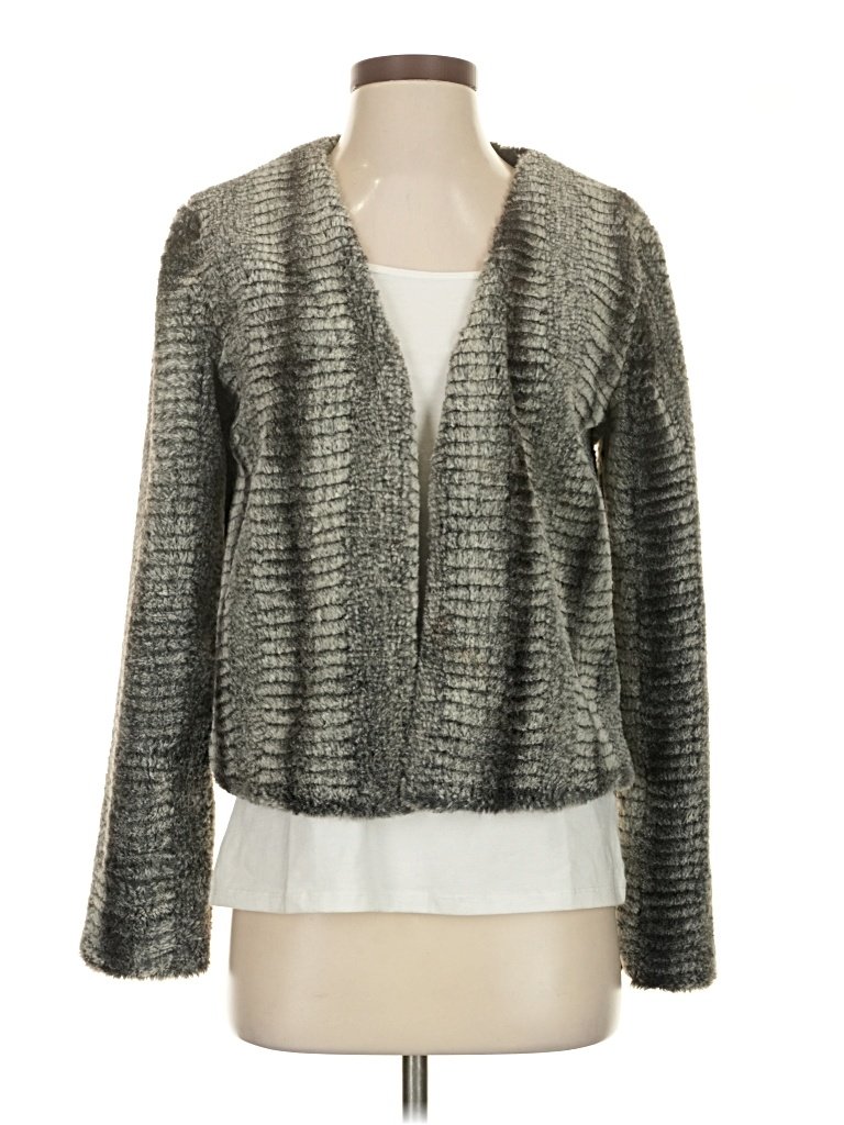 Rokoko Blazer Jacket: Gray Tweed Pattern Jackets & Outerwear - Size Small