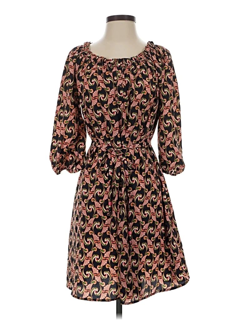 The Webster at Target Casual Dress: Orange Print Pattern Dresses - Used - Size X-Small