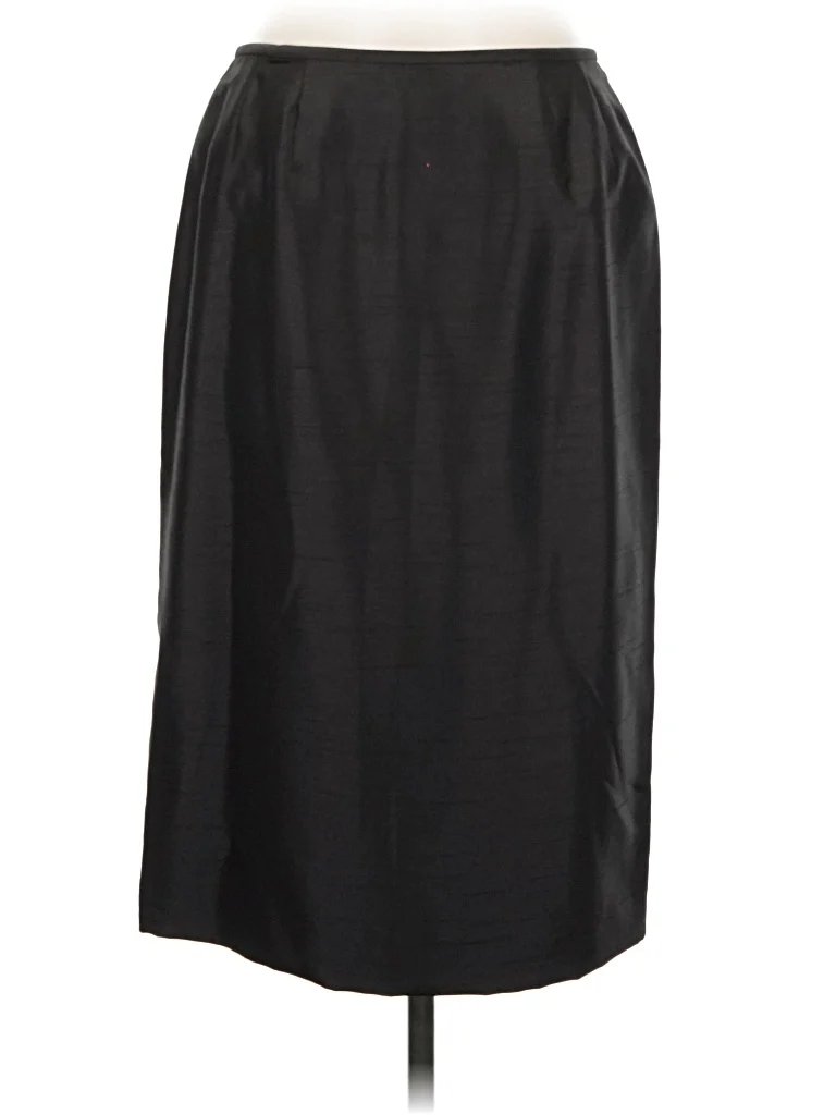 Suit Studio Formal Skirt: Black Solid Pattern Bottoms - Size 6