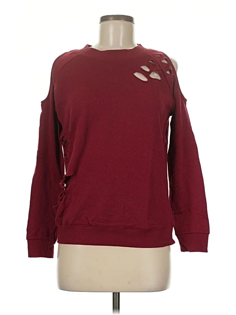EMMA Sweatshirt: Burgundy Tops - Size Medium