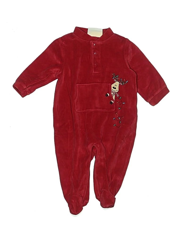 Sunshine Baby Long Sleeve Onesie: Burgundy Bottoms - Size 3-6 Month