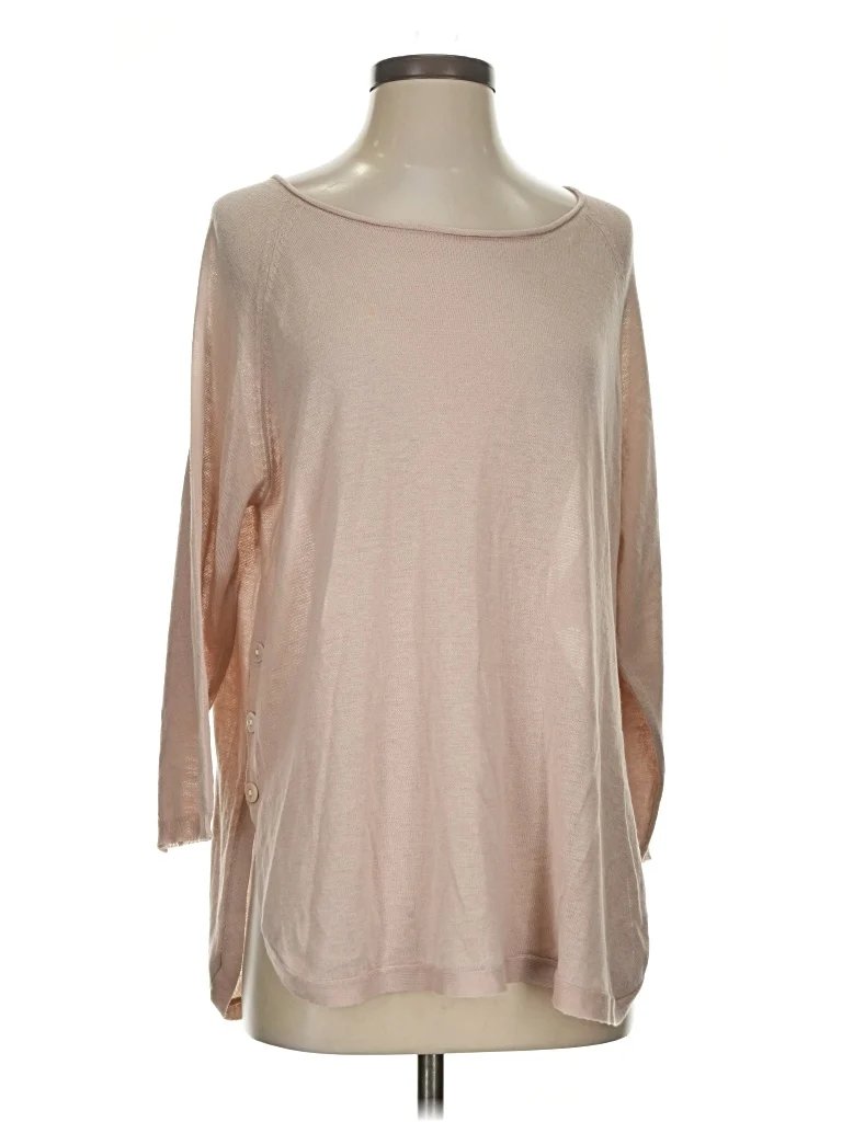 Saga Pullover Sweater: Tan Tops - Size 3