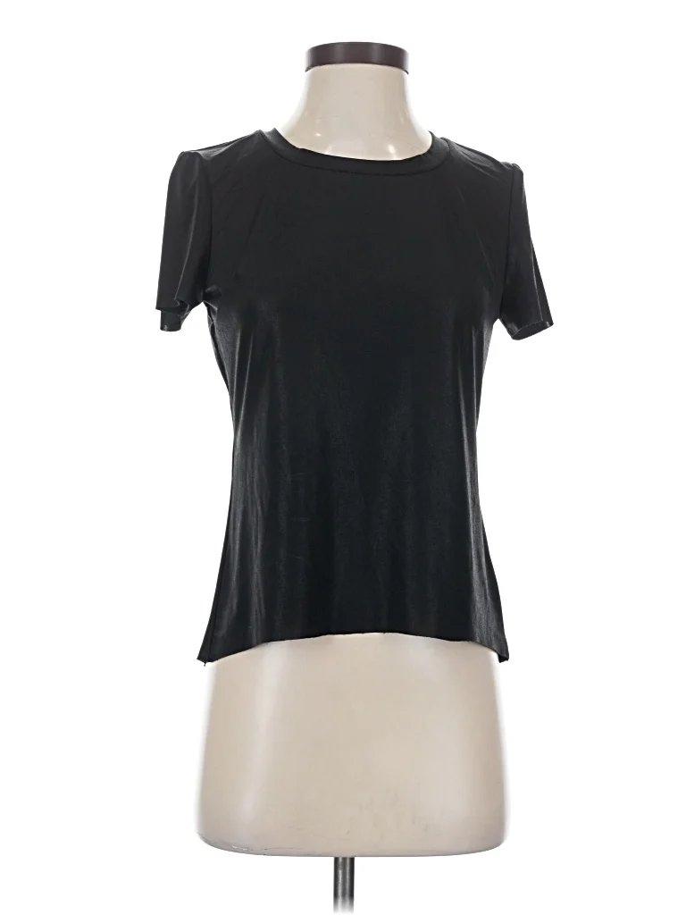 Georgie Short Sleeve Top Black Scoop Neck Tops - Used - Size Small