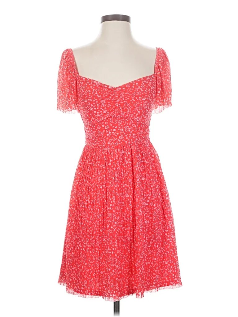 French Connection Cocktail Dress: Red Hearts Pattern Dresses - Used - Size 4