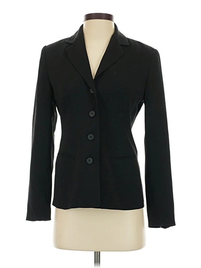 Donna Gray Blazer Jacket: Black Jackets & Outerwear - Size 2