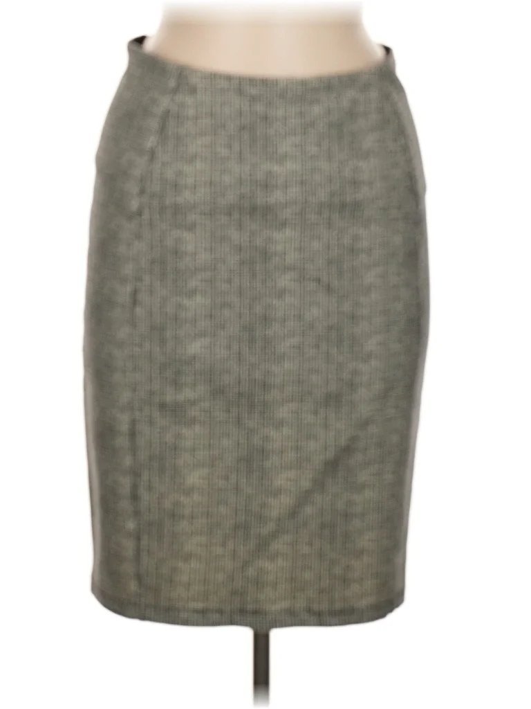 Liverpool Los Angeles Casual Skirt: Black Chevron/Herringbone Pattern Bottoms - Size 6 Petite