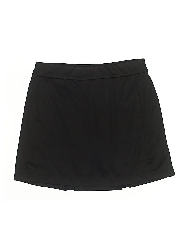 EP New York Casual Skirt: Black Solid Pattern Bottoms - Size Small