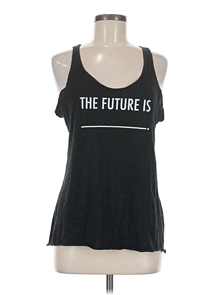 Brevity Tank Top Black Halter Neckline Tops - Used - Size Medium