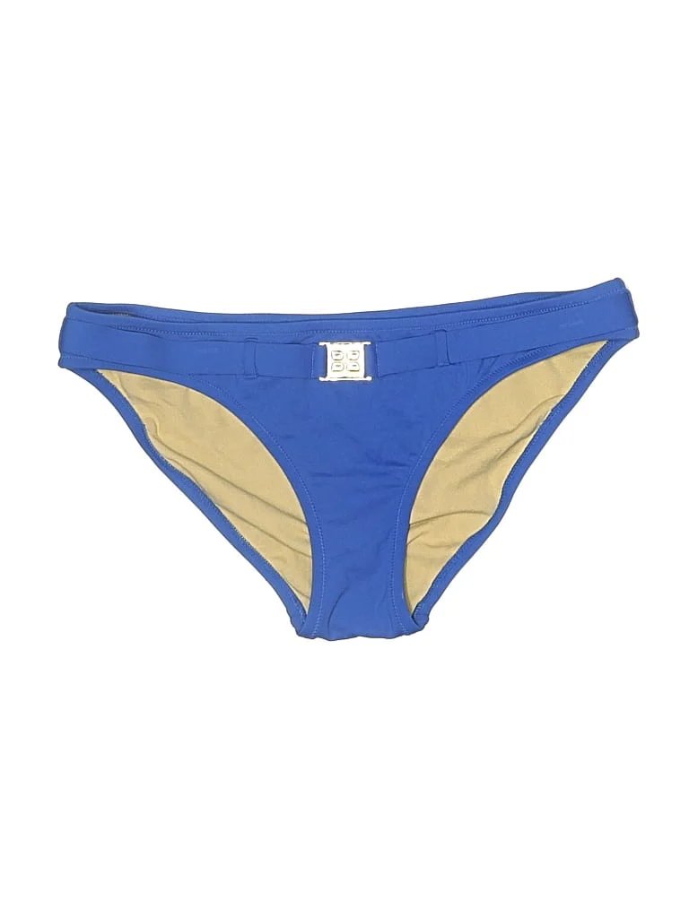 Maxazria Collection Swimsuit Bottoms: Gold Color Block Pattern Swimwear - Size Small