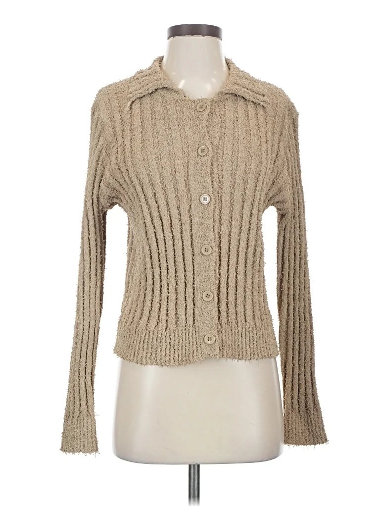 Things Between Cardigan Sweater: Tan Sweaters & Sweatshirts - Size Small