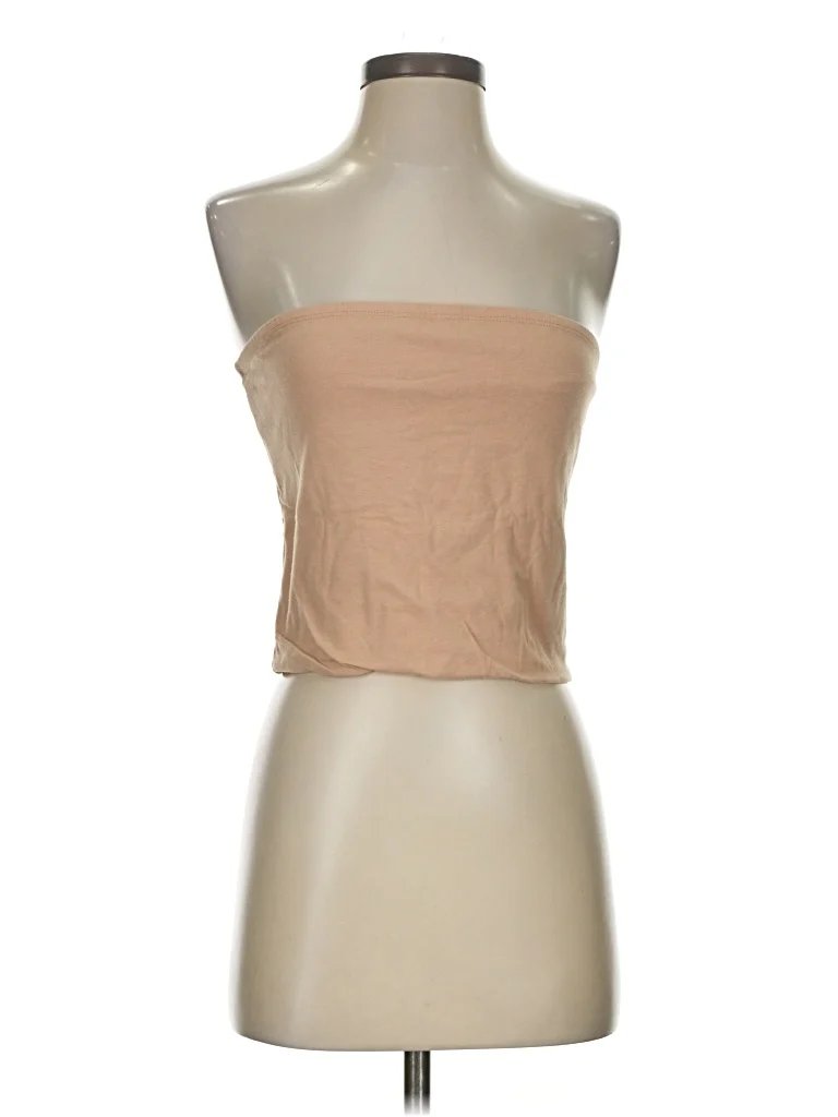 Mix Matchy Tube Top Tan Strapless Neckline Tops - Used - Size X-Small