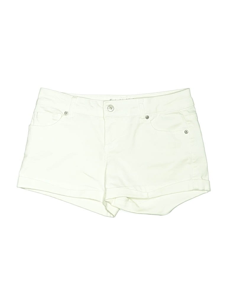 Olivia Shorts: Ivory Solid Pattern Bottoms - Size 9