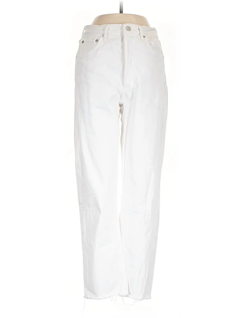 AGOLDE Casual Pants - Mid/Reg Rise: White Bottoms - Size 26