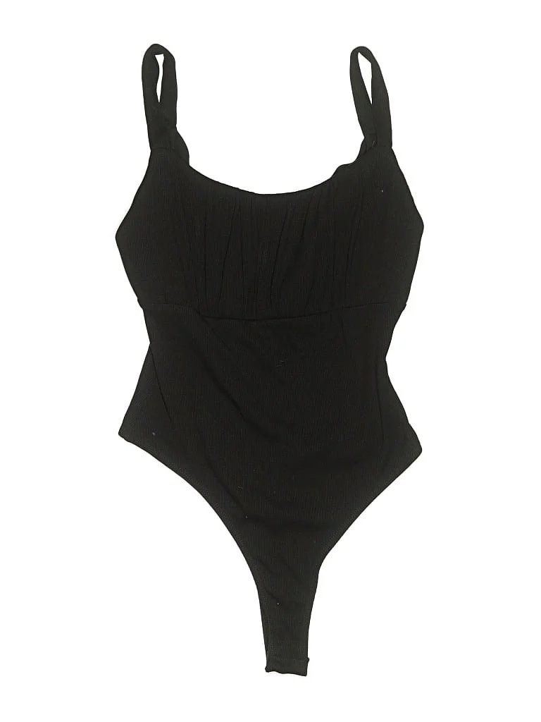 Frankly Apparel Bodysuit: Black Tops - Size Large