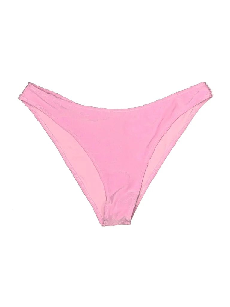 Koana Swim Swimsuit Bottoms: Pink Solid Pattern Swimwear - Size Medium