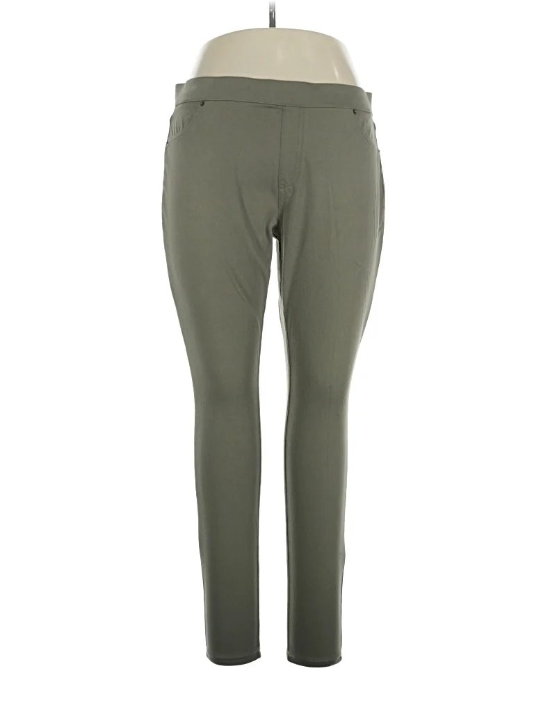 Porter Grey Active Pants - High Rise: Green Activewear - Size X-Large