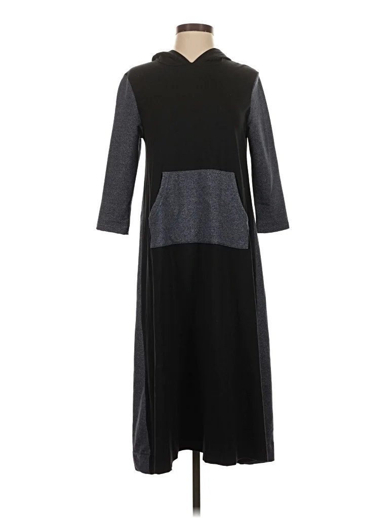 Tweed Casual Dress: Black Dresses - Size Small
