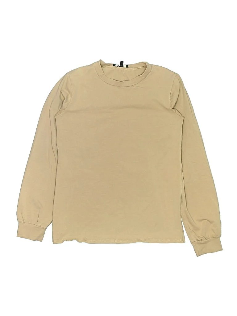 Nova Long Sleeve Turtleneck: Tan Tops - Size 10