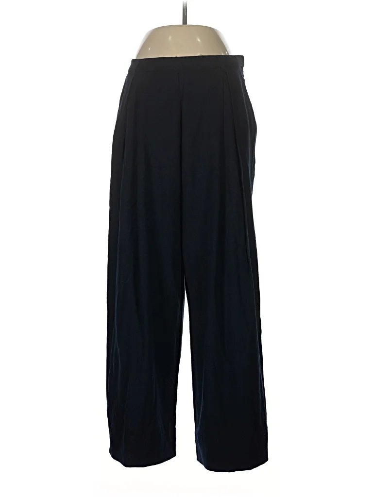 White Dress Pants - Mid/Reg Rise: Black Bottoms - Size 38