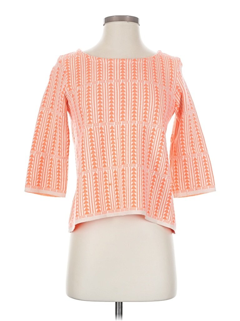 Madchen Pullover Sweater: Orange Tops - Size Small