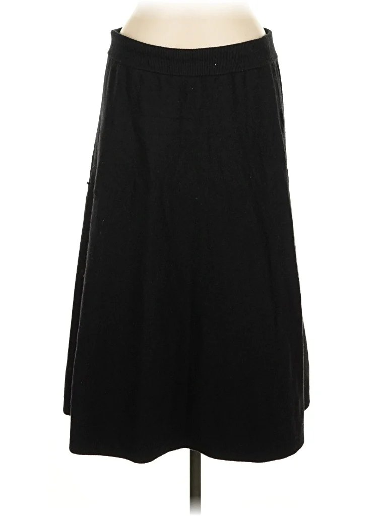 Elizabeth & Nichole Casual Skirt: Black Solid Pattern Bottoms - Size Large