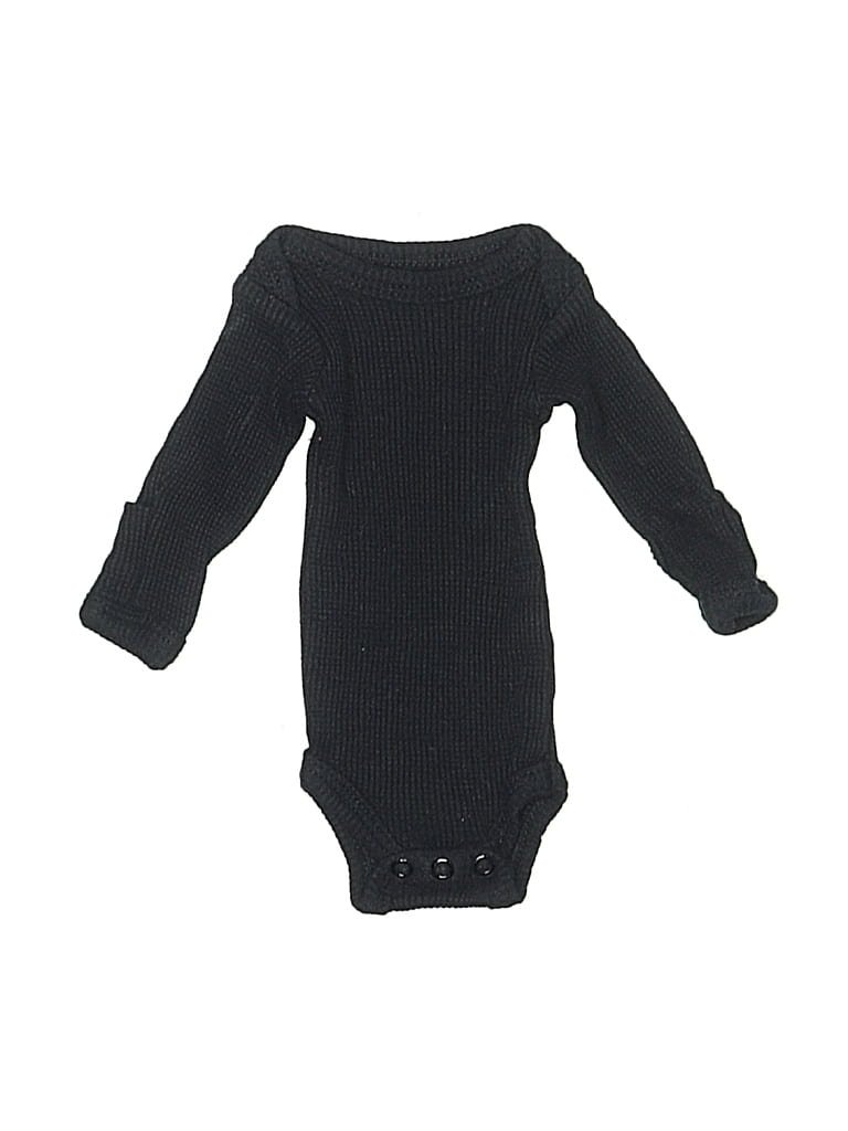 Hb Long Sleeve Onesie: Black Bottoms - Size Newborn