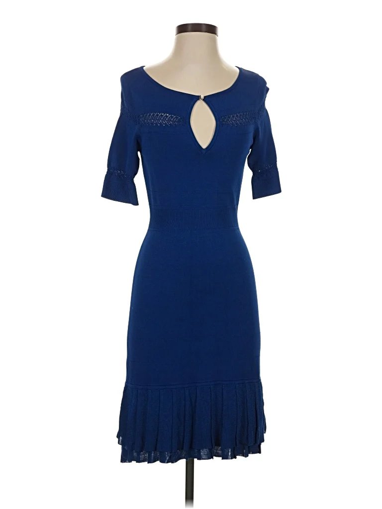 Karen Millen Cocktail Dress: Blue Dresses - Used - Size Small