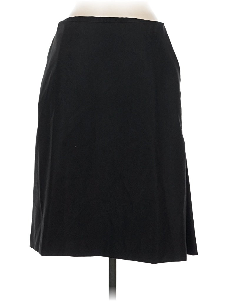 IOANNES Casual Skirt: Black Solid Pattern Bottoms - Size 38