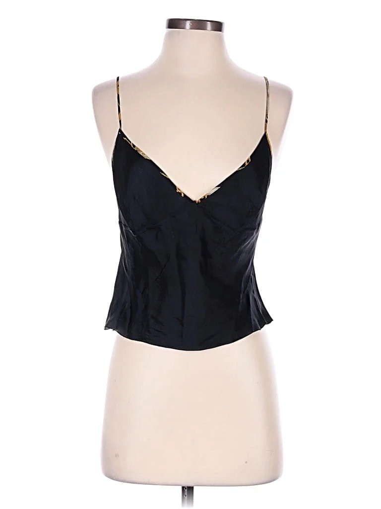 Moschino Tank Top Black Plunge Neckline Tops - Used - Size 8