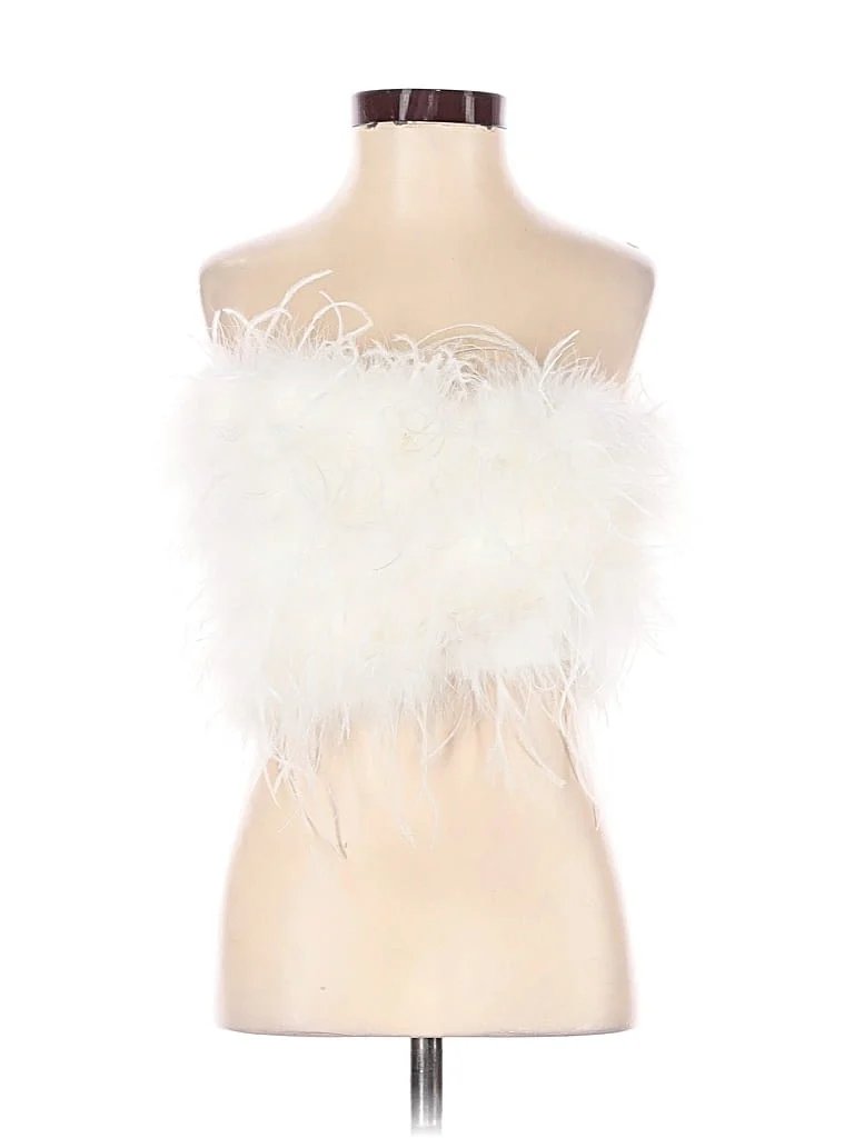 Untamed Petals Sleeveless Top Ivory Strapless Neckline Tops - Used - Size 1