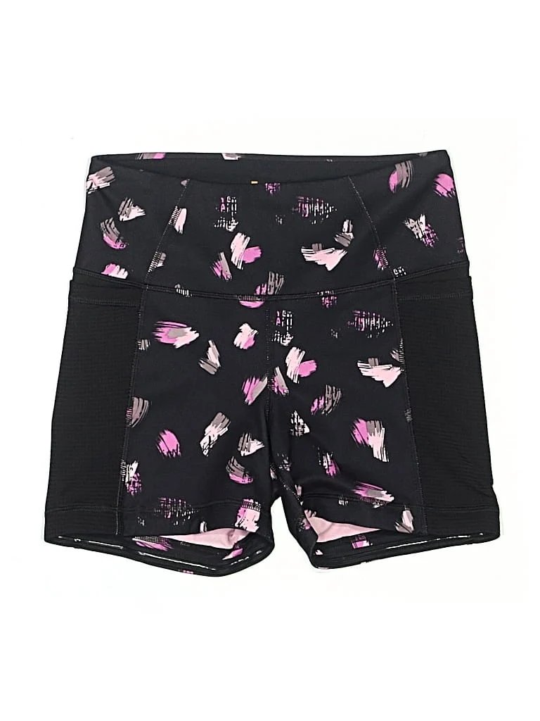 lucy Shorts: Black Graphic Pattern Bottoms - Size Small