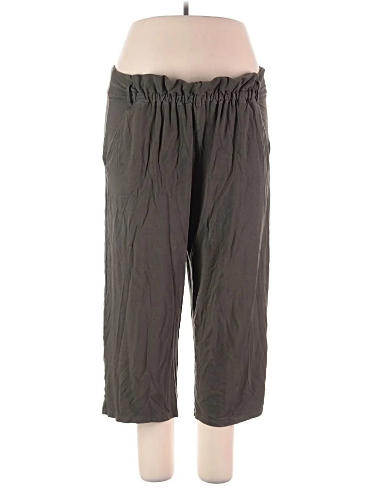 Encircled Casual Pants - Mid/Reg Rise: Gray Bottoms - Size 2X-Large