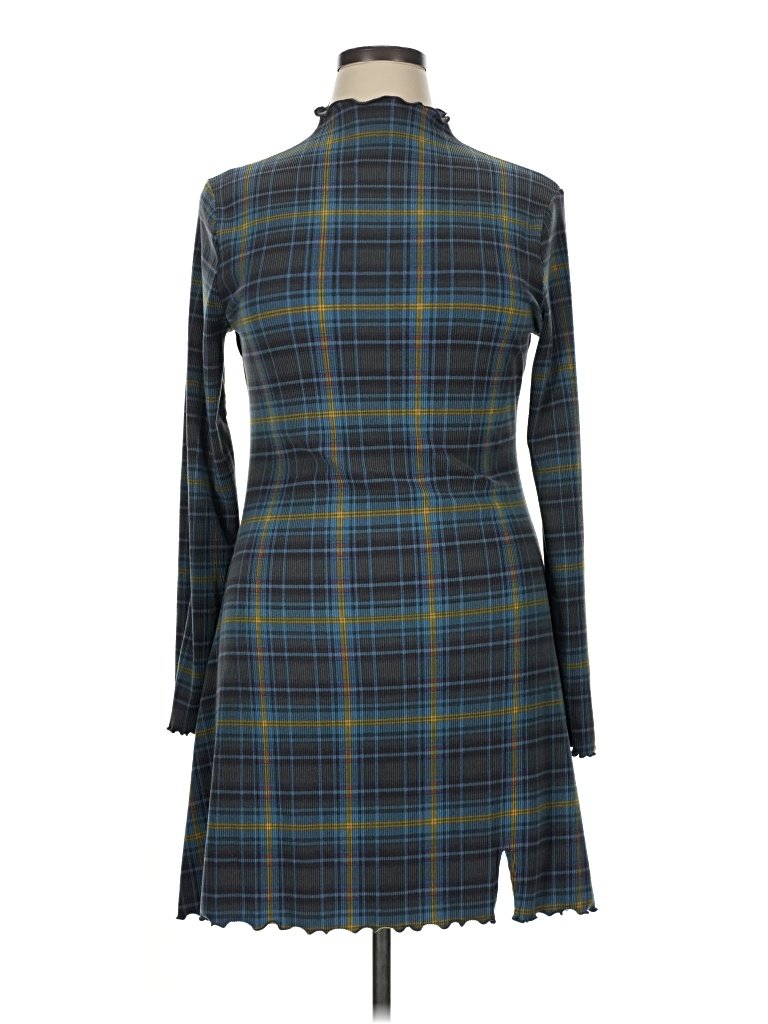 SO Casual Dress: Blue Plaid Pattern Dresses - Used - Size X-Large