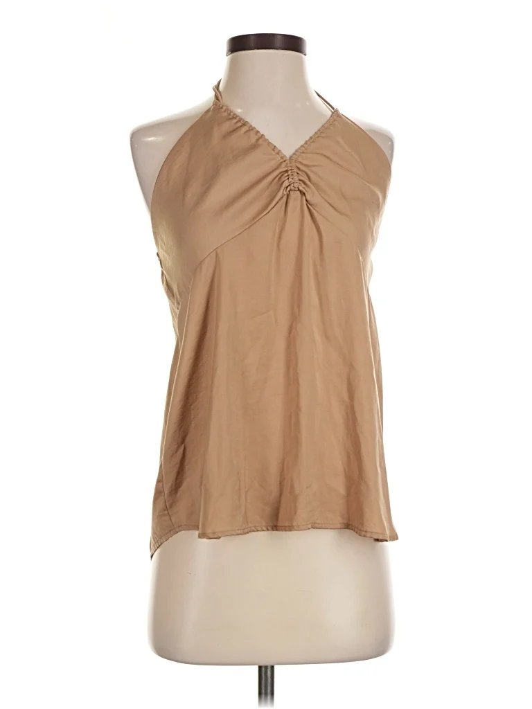 Banana Republic Factory Store Sleeveless Blouse: Tan Tops - Size Small