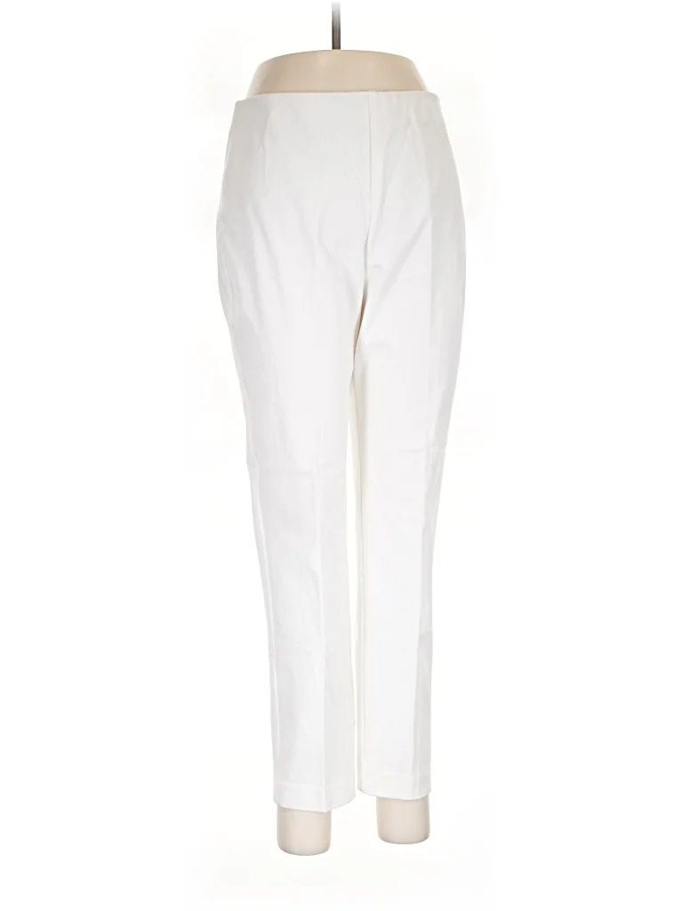 Karen Kane Dress Pants - Mid/Reg Rise: Ivory Bottoms - Size Medium