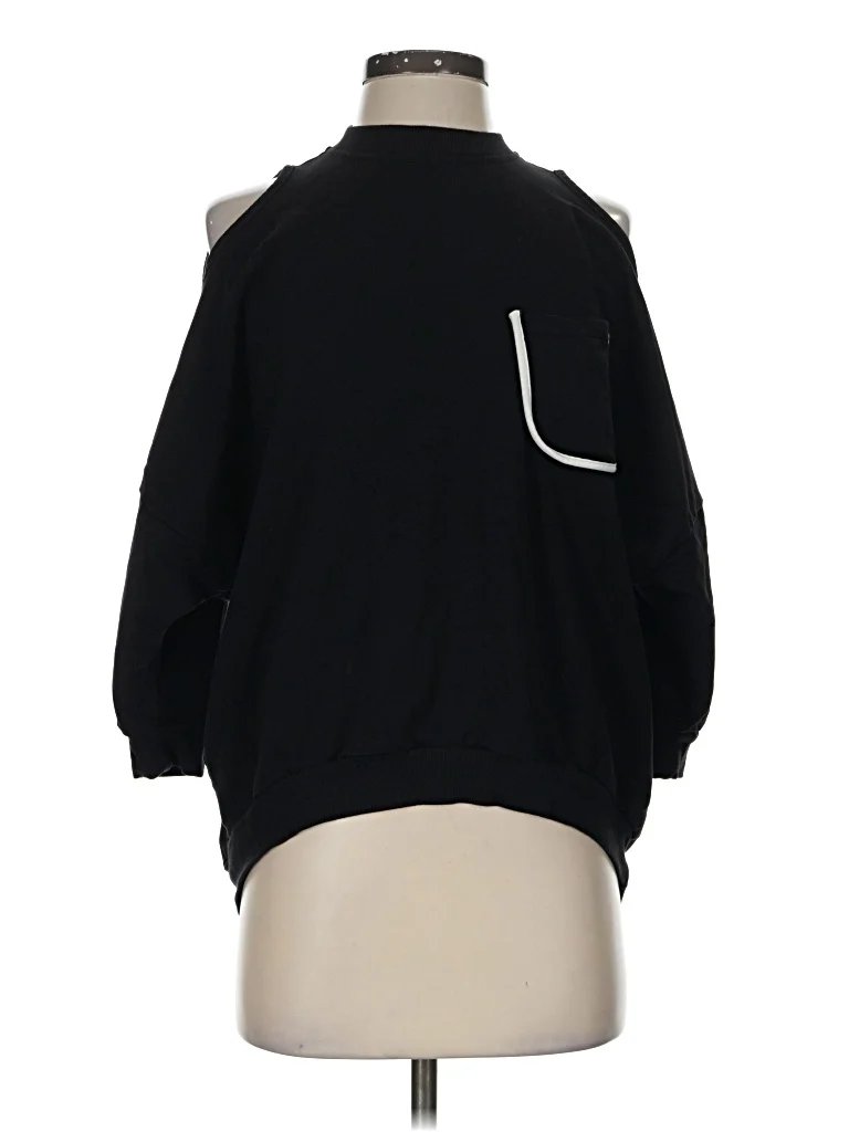 HAVVA Sweatshirt: Black Tops - Size Small