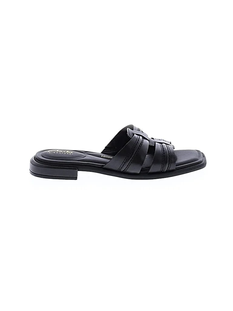 Clarks Sandals: Black Shoes - Size 7