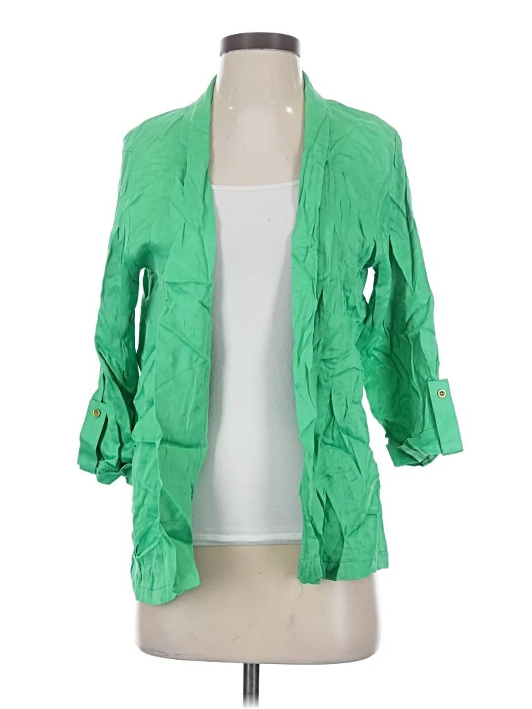 Highland Park Kimono: Green Tops - Size Small