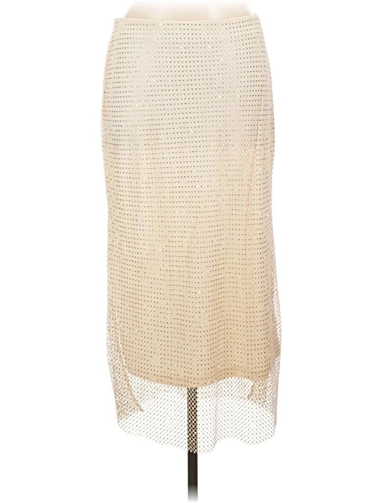 Skies Are Blue Casual Skirt: Ivory Bottoms - Size Large
