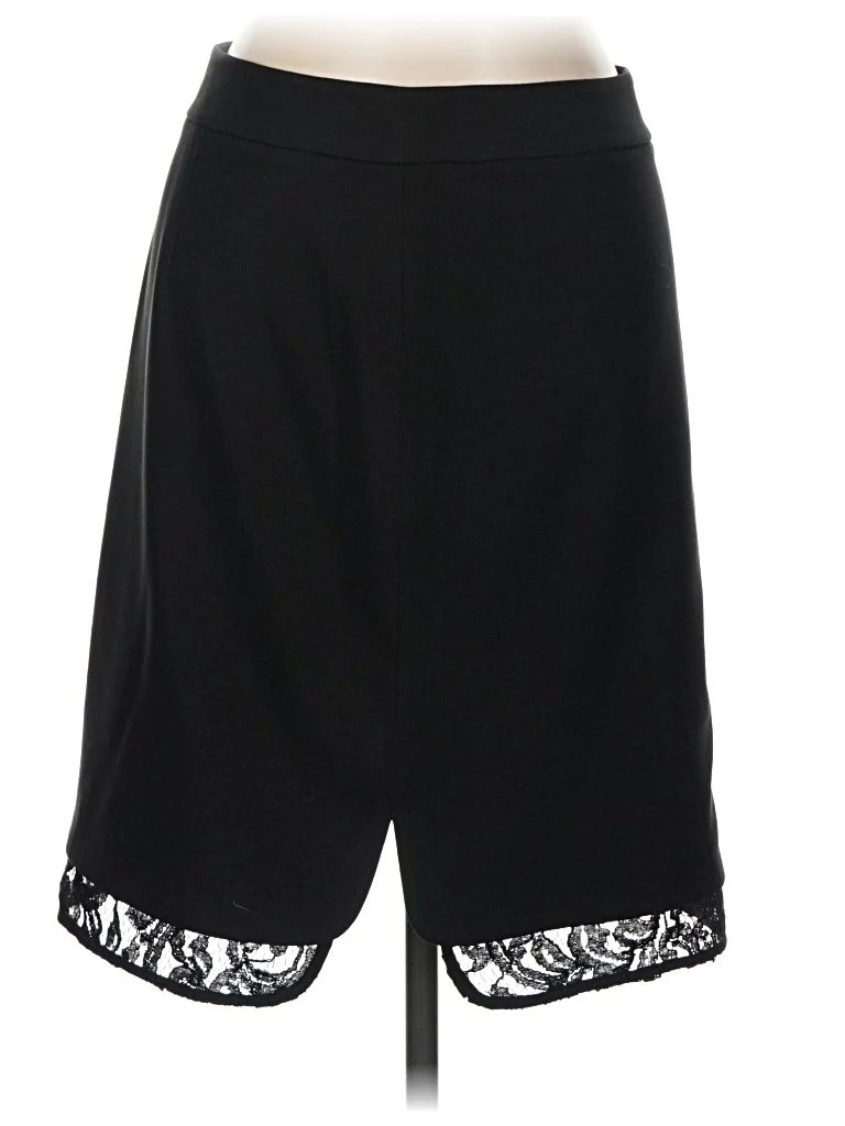 Ann Taylor Casual Skirt: Black Bottoms - Size 6