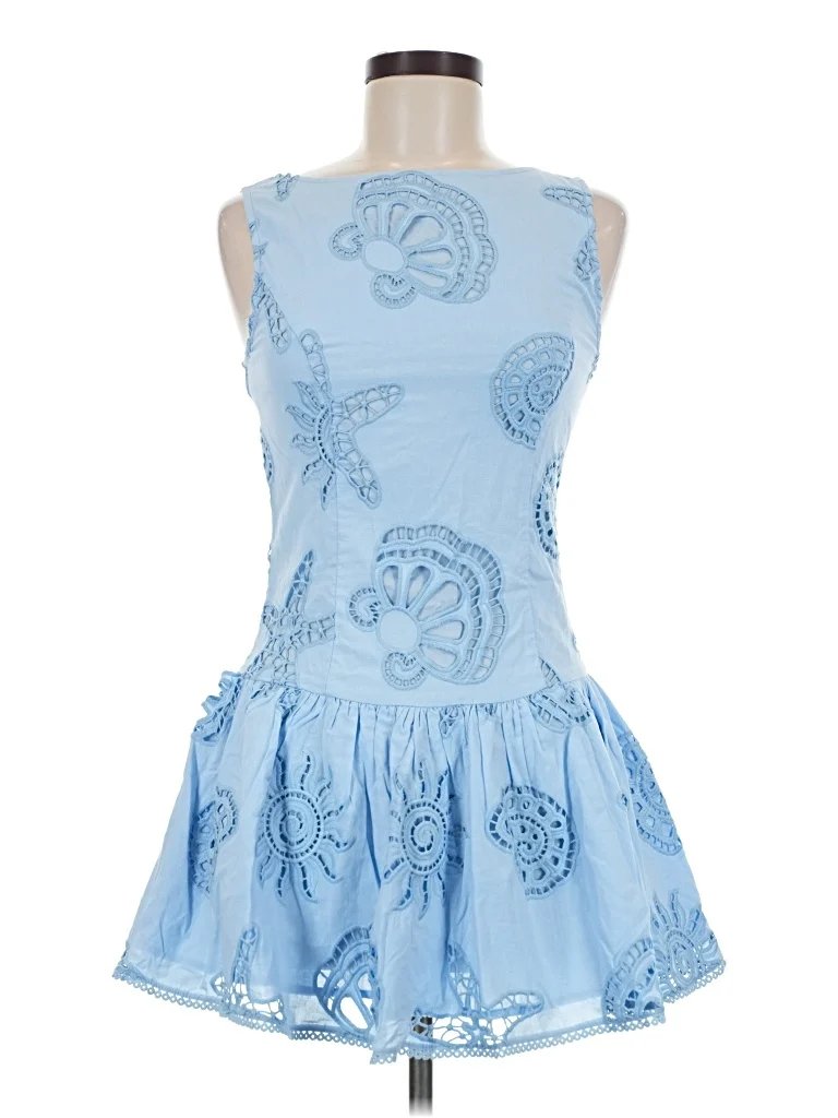 Caroline Constas Cocktail Dress - DropWaist: Blue Dresses - Used - Size 6